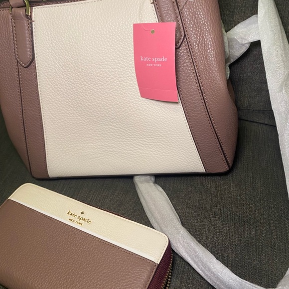 Kate Spade Jackson Med Satchel and Wallet- Neutral NWT - Picture 5 of 13